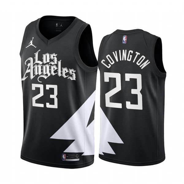 Men's Los Angeles Clippers #23 Robert Covington 2022/23 Black Statement Edition Stitched Jersey