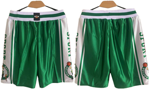 Men's Boston Celtics Black Green Shorts (Run Small)
