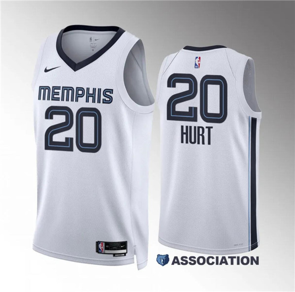 Men's Memphis Grizzlies #20 Matthew Hurt White Association Edition Stitched Jersey