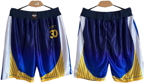 Men's Golden State Warriors Blue Shorts (Run Smaller)