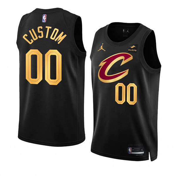 Men's Cleveland Cavaliers Active Custom Black 2022-23 Statement Edition Stitched Stitched Jersey
