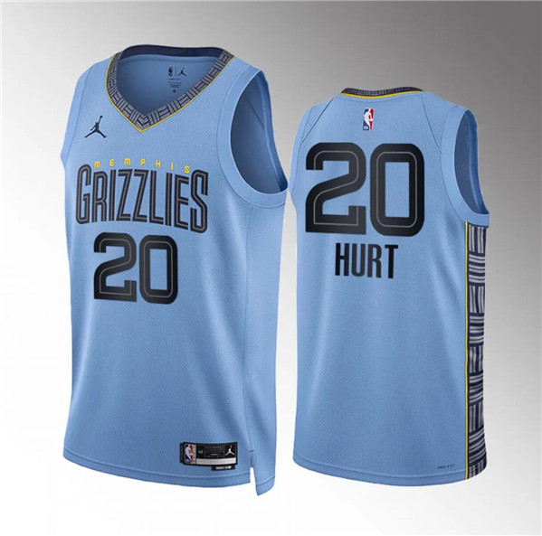 Men's Memphis Grizzlies #20 Matthew Hurt Blue Statement Edition Stitched Jersey