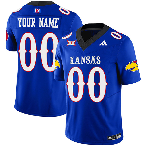 Men's Kansas Jayhawks ACTIVE PLAYER Custom Royal 2023 F.U.S.E. Vapor Limited Stitched Jersey