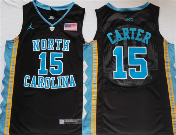 Men's North Carolina Tar Heels #15 Vince Carter Black Stitched Jersey