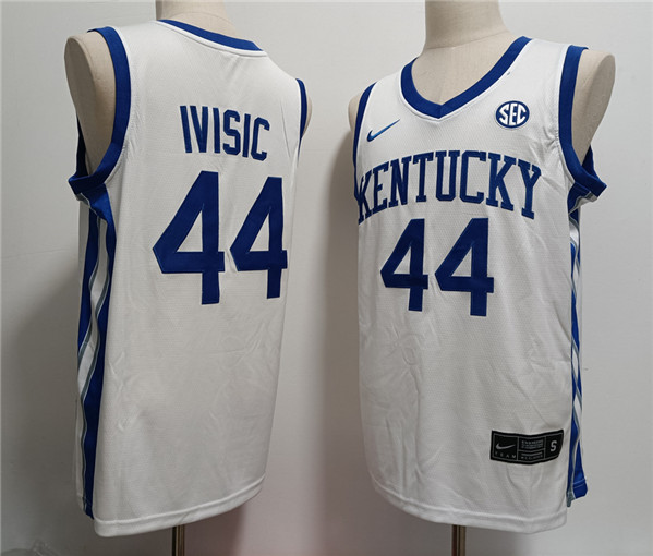 Men's Kentucky Wildcats #44 Zvonimir Ivišić White Stitched Jersey