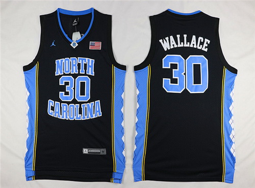 Men's North Carolina Tar Heels #30 Rasheed Wallace Black Stitched Jersey