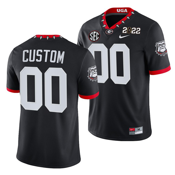 Men's Georgia Bulldogs ACTIVE PLAYER Custom 2022 Patch Black College Football Stitched Jersey