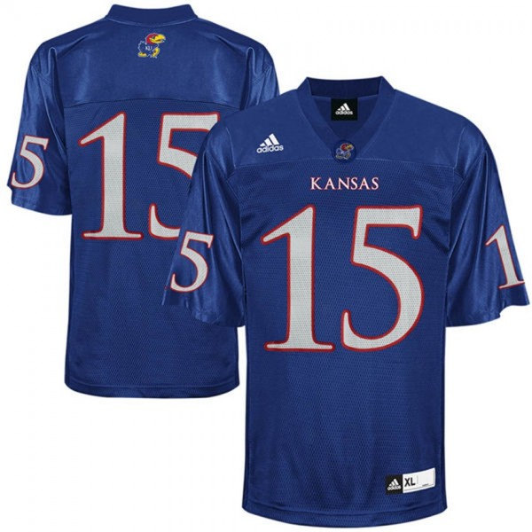 Men's Kansas Jayhawks #15 Royal Blue Stitched Jersey