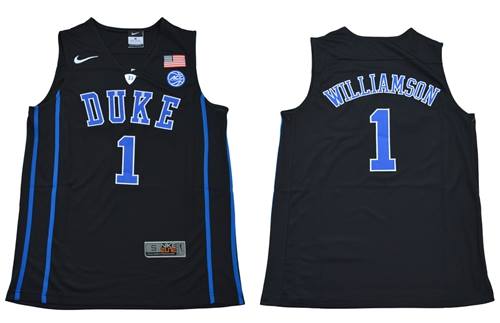 Blue Devils #1 Zion Williamson Black Basketball Elite Stitched NCAA Jersey