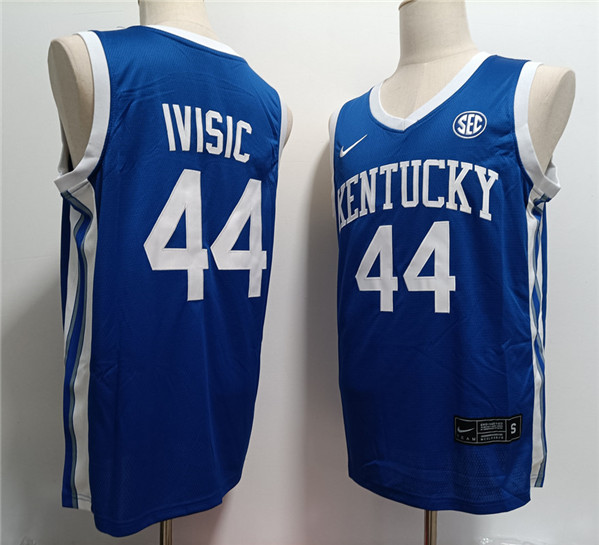Men's Kentucky Wildcats #44 Zvonimir Ivišić Blue Stitched Jersey