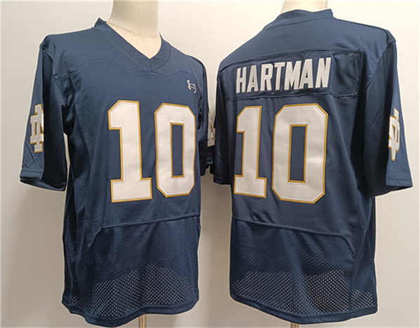 Men's Notre Dame Fighting Irish #10 Sam Hartman Navy Stitched Jersey