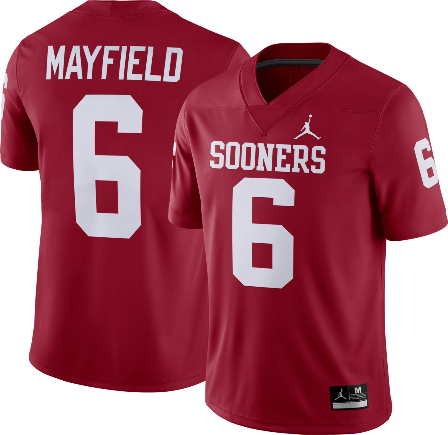 Men's Oklahoma Sooners #6 Baker Mayfield Red Game NCAA Jersey