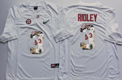 Crimson Tide #3 Calvin Ridley White Player Fashion Stitched NCAA Jersey