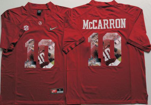 Crimson Tide #10 AJ McCarron Red Player Fashion Stitched NCAA Jersey