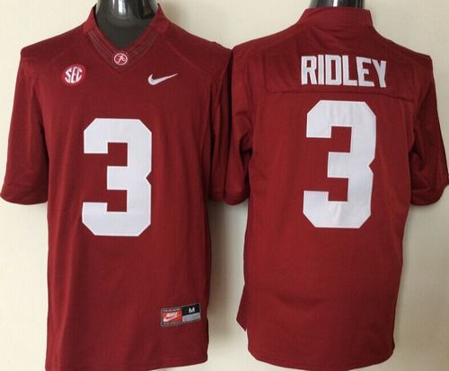 Crimson Tide #3 Calvin Ridley Red Stitched NCAA Jersey