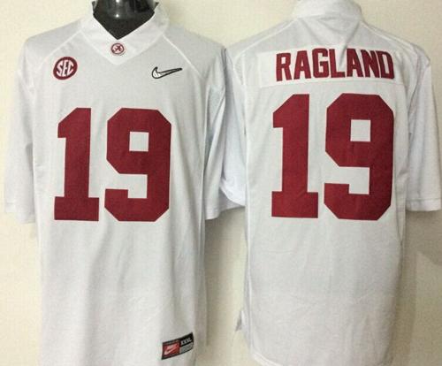 Crimson Tide #19 Reggie Ragland White Stitched NCAA Jersey