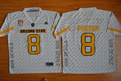 Sun Devils #8 D. J. Foster New White Stitched NCAA Jersey