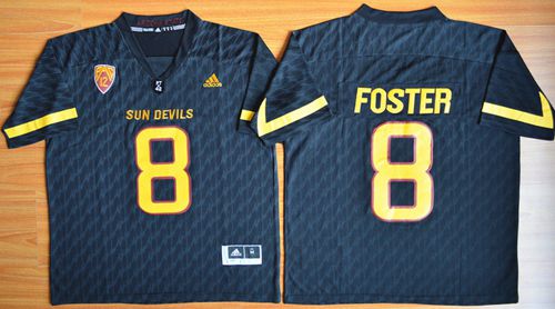 Sun Devils #8 D. J. Foster New Black Stitched NCAA Jersey