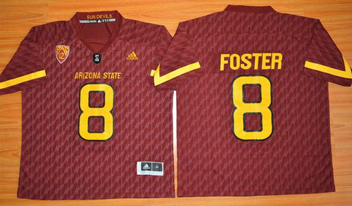 Sun Devils #8 D. J. Foster New Red Stitched NCAA Jersey