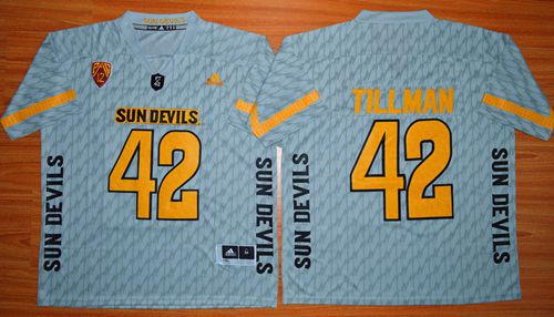 Sun Devils #42 Pat Tillman New Grey Stitched NCAA Jersey