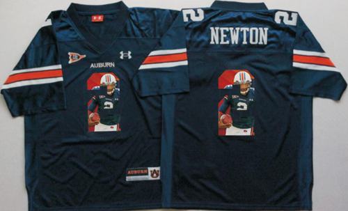 Tigers #2 Cam Newton Blue Player Fashion Stitched NCAA Jersey