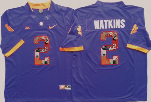 Tigers #2 Sammy Watkins Purple Player Fashion Stitched NCAA Jersey