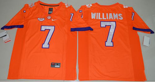 Tigers #7 Mike Williams Orange Limited Stitched NCAA Jersey