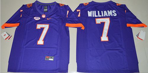 Tigers #7 Mike Williams Purple Limited Stitched NCAA Jersey