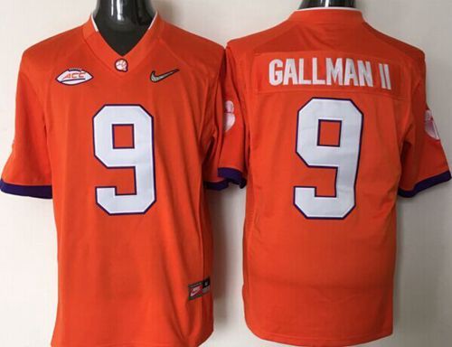 Tigers #9 Wayne Gallman II Orange 2016 National Championship Stitched NCAA Jersey