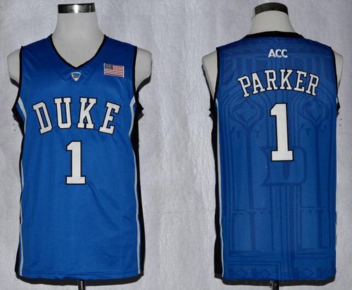 Blue Devils #1 Jabari Parker Blue Basketball Stitched NCAA Jersey