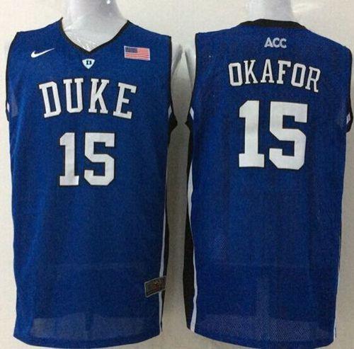 Blue Devils #15 Jahlil Okafor Royal Blue Basketball Stitched NCAA Jersey
