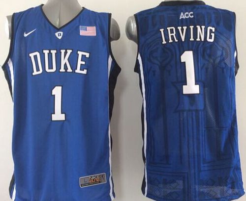 Blue Devils #1 Kyrie Irving Blue Basketball Stitched NCAA Jersey