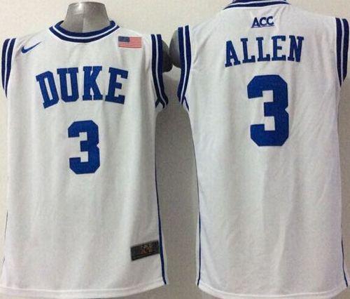 Blue Devils #3 Grayson Allen White Basketball Stitched NCAA Jersey