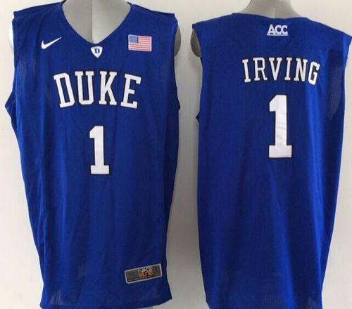 Blue Devils #1 Kyrie Irving Blue Basketball Elite Stitched NCAA Jersey