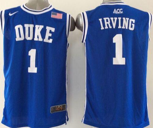 Blue Devils #1 Kyrie Irving Blue Basketball New Stitched NCAA Jersey