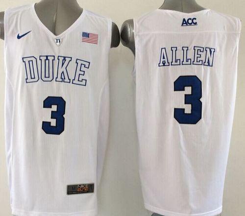Blue Devils #3 Grayson Allen White Basketball Elite Stitched NCAA Jersey