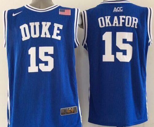 Blue Devils #15 Jahlil Okafor Blue Basketball New Stitched NCAA Jersey