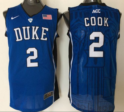 Blue Devils #2 Quinn Cook Blue Basketball Stitched NCAA Jersey