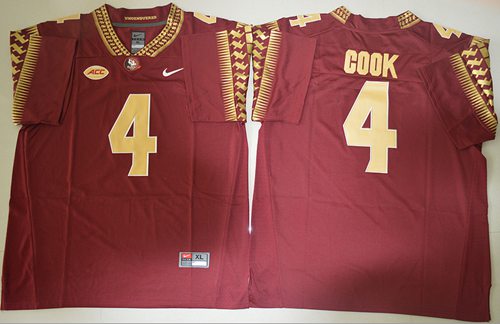 Seminoles #4 Dalvin Cook Red Stitched NCAA Jersey