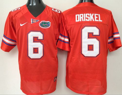 Gators #6 Jeff Driskel Orange Stitched NCAA Jersey
