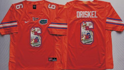 Gators #6 Jeff Driskel Orange Player Fashion Stitched NCAA Jersey