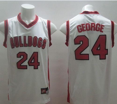 Bulldogs #24 Paul George White Basketball Stitched NCAA Jersey