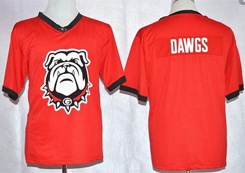 Bulldogs Dawgs Red Pride Fashion Stitched NCAA Jersey