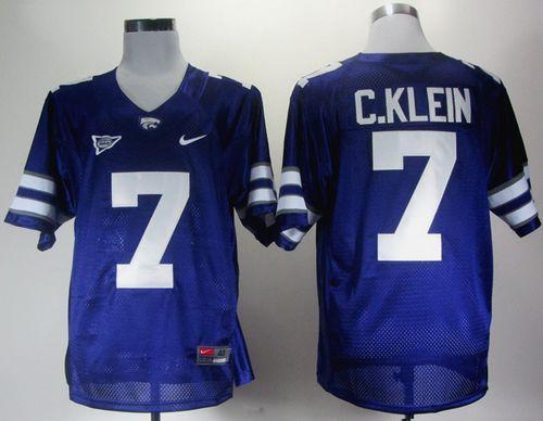 Wildcats #7 Collin Klein Purple Big 12 Patch Stitched NCAA Jersey
