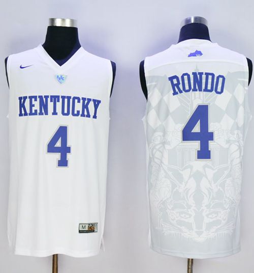 Wildcats #4 Rajon Rondo White Basketball Stitched NCAA Jersey