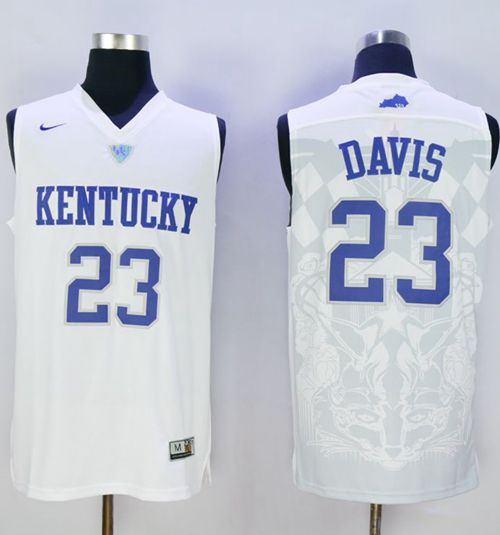 Wildcats #23 Anthony Davis White Basketball Stitched NCAA Jersey
