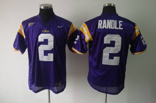 LSU Tigers #2 Rueben Randle Purple Stitched NCAA Jersey