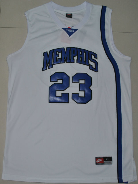 Tigers #23 Derrick Rose White Basketball Stitched NCAA Jersey