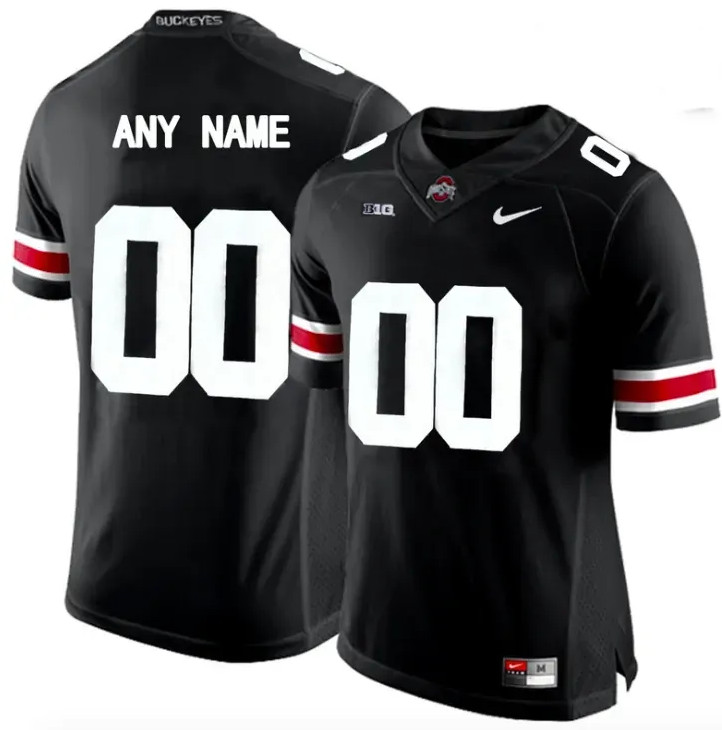 Men's Ohio State Buckeyes Active Player Custom Black Stitched Jersey