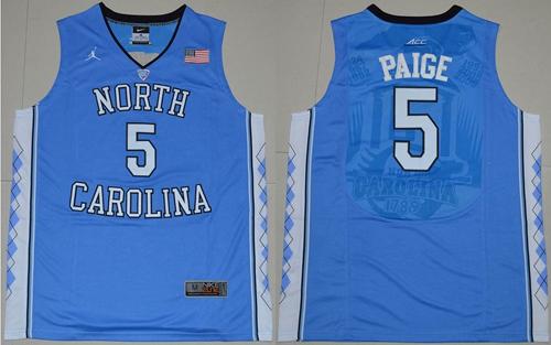 North Carolina #5 Marcus Paige Blue Basketball Stitched NCAA Jersey
